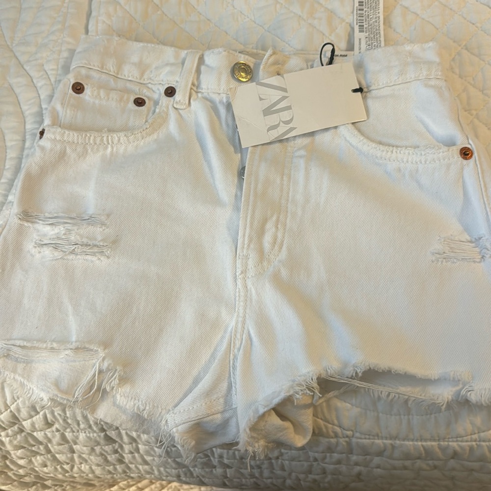 Zara High Rise Split Shorts